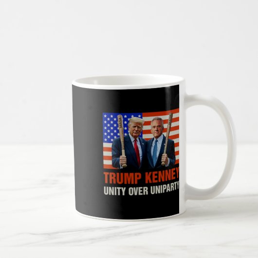 Trump Kennedy Unity over Uniparty 2024 Funny Elect Kaffeetasse (Rechts)