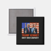 Trump Kennedy Unity over Uniparty 2024 Funny Elect Magnet (Vorderseite/Rückseite)