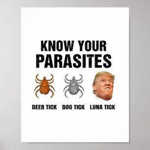 Trump kennt Ihre Parasiten Hirschzecke Hundezecke Poster