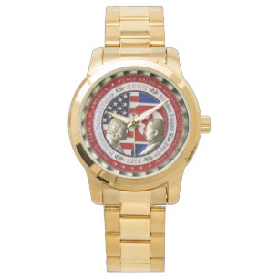 Trump & Kim in Singapur - Gedenkmünze Armbanduhr