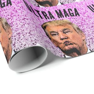 TRUMP KISS ULTRA MAGA CHRISTMAS WRAPPPAPIER GESCHENKPAPIER