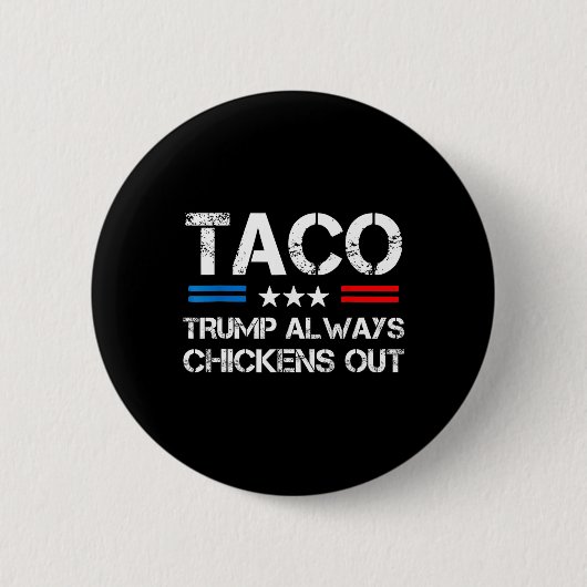 Trump kneift immer beim Taco-Handel Lustiger Meme  Button (Vorderseite)