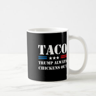 Trump kneift immer beim Taco-Handel Lustiger Meme Kaffeetasse