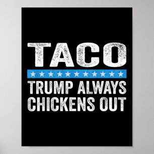 Trump kneift immer beim Taco-Handel Lustiges Meme  Poster