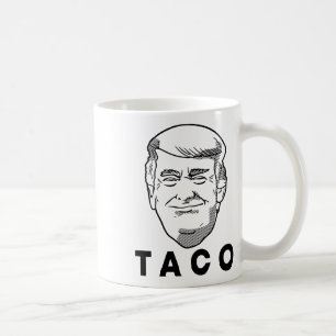 Trump kneift immer Funny Taco Joke Retro Stil Kaffeetasse