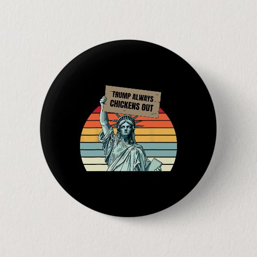Trump kneift immer Funny Trump  Button (Vorderseite)