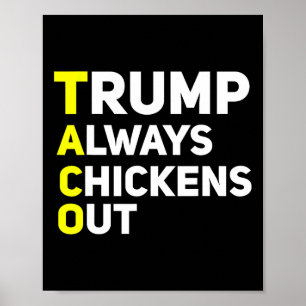 Trump kneift immer Funny Trump Tariff Witz  Poster