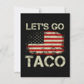 Trump kneift immer Let's Go Taco Dankeskarte (Rückseite)