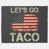Trump kneift immer Let's Go Taco Fleecedecke (Vorderseite (Horizontal))