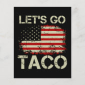 Trump kneift immer Let's Go Taco Flyer (Hinten)