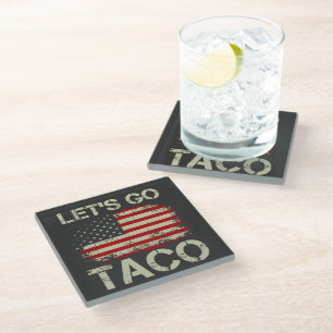 Trump kneift immer Let's Go Taco Glasuntersetzer