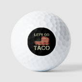 Trump kneift immer Let's Go Taco Golfball (Vorderseite)