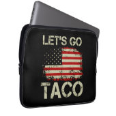 Trump kneift immer Let's Go Taco Laptopschutzhülle (Vorne Rechts)