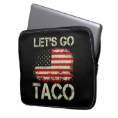 Trump kneift immer Let's Go Taco Laptopschutzhülle (Vorderseite Links)