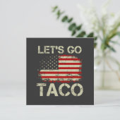 Trump kneift immer Let's Go Taco Menükarte (Stehend Vorderseite)