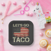 Trump kneift immer Let's Go Taco Pappteller (Party)