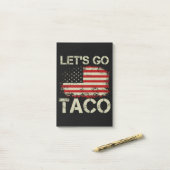 Trump kneift immer Let's Go Taco Post-it Klebezettel (Auf Schreibtisch)