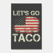 Trump kneift immer Let's Go Taco Post-it Klebezettel (Vorderseite)