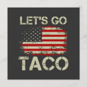 Trump kneift immer Let's Go Taco Programm (Vorderseite)