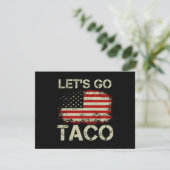 Trump kneift immer Let's Go Taco Save The Date (Stehend Vorderseite)
