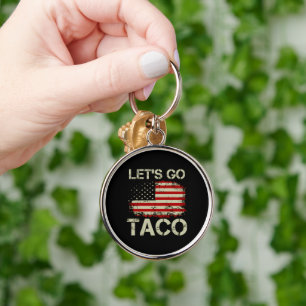 Trump kneift immer Let's Go Taco Schlüsselanhänger