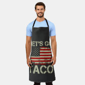 Trump kneift immer Let's Go Taco Schürze (Getragen)