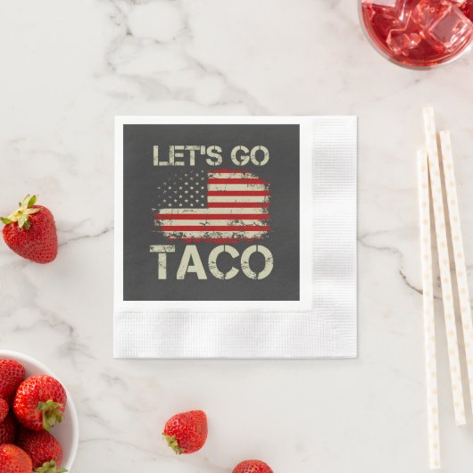Trump kneift immer Let's Go Taco Serviette (Beispiel)