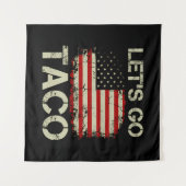 Trump kneift immer Let's Go Taco Wandteppich (Vorderseite (Horizontal))