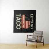 Trump kneift immer Let's Go Taco Wandteppich (Beispiel (Horizontal))