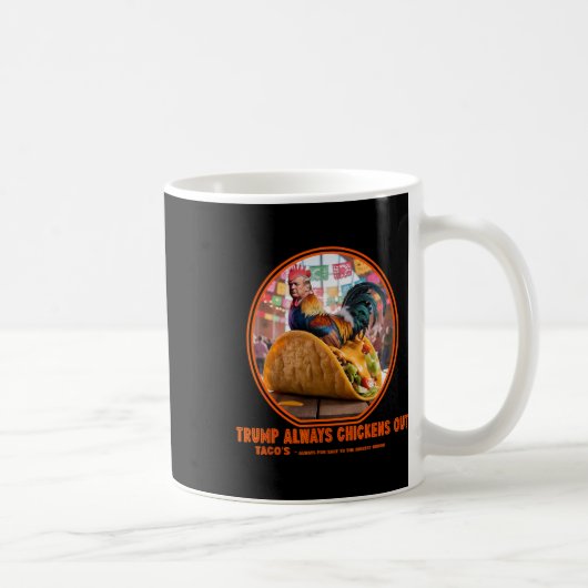 Trump kneift immer -Taco Shop Kaffeetasse (Rechts)