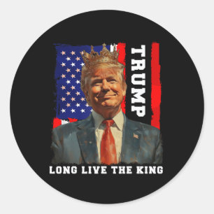 Trump König Präsident Lang lebe der König Trump Runder Aufkleber