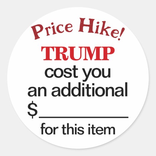 Trump kostet Sie Geld für antitarifäre Kleinuntern Runder Aufkleber (Vorderseite)