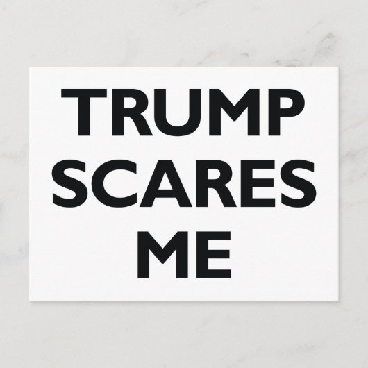 Trump kümmert mich postkarte (Vorderseite)