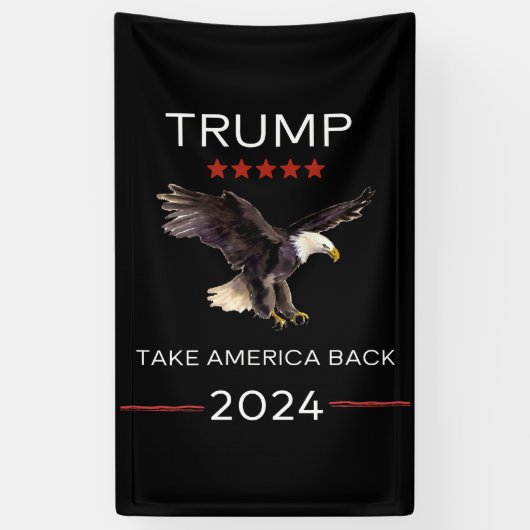 Trump Kundgebung Take America Back 2024 Vinyl-Bann Banner (Vertikal)