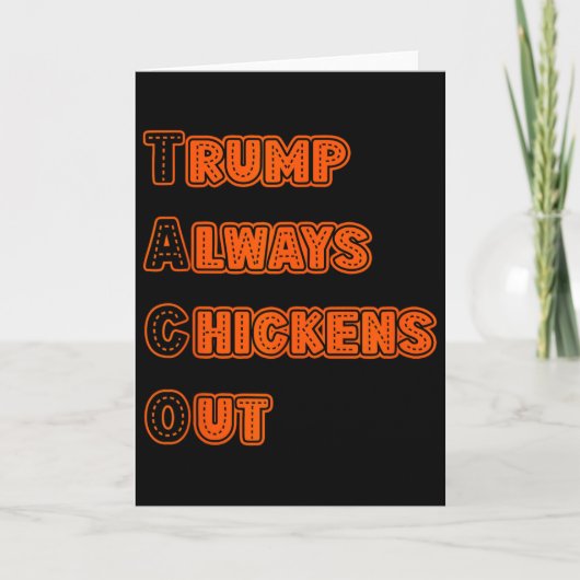 Trump kuscht immer Meme Karte (Vorderseite)