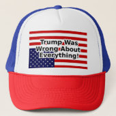 Trump lag in allem falsch! truckerkappe (Vorderseite)