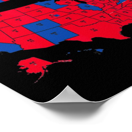 Trump Landslide 2024 Wahlplan 312 - Wahlplan Poster (Ecke)