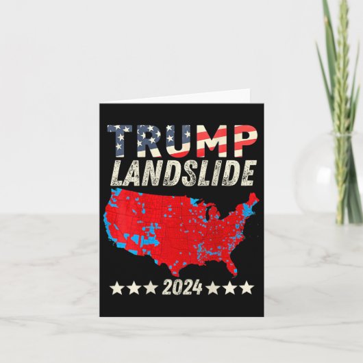 Trump Landslide 2024 Wahlplan Trump Gewinner (o Karte (Vorderseite)