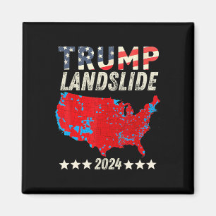 Trump Landslide 2024 Wahlplan Unterstützung Trump  Magnet