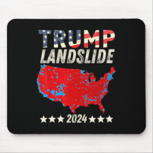 Trump Landslide 2024 Wahlplan Unterstützung Trump  Mousepad