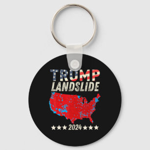 Trump Landslide 2024 Wahlplan Unterstützung Trump  Schlüsselanhänger