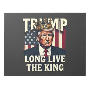 Trump Lang lebe der König Pro Trump Patriotisch Notizblock