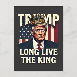 Trump Lang lebe der König Pro Trump Patriotisch Postkarte