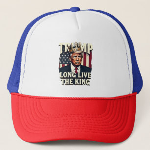 Trump Lang lebe der König Pro Trump Patriotisch Truckerkappe