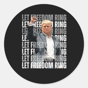 Trump Lasse Freiheitsring 1 Runder Aufkleber