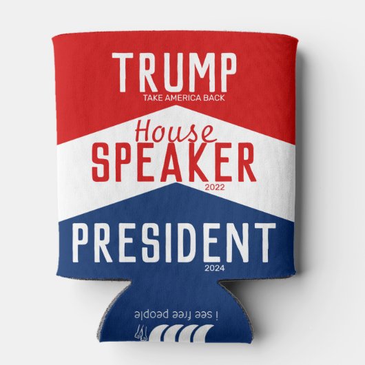 TRUMP Lautsprecher des Hauses 2022 Präsident 2024 Dosenkühler (Rückseite)