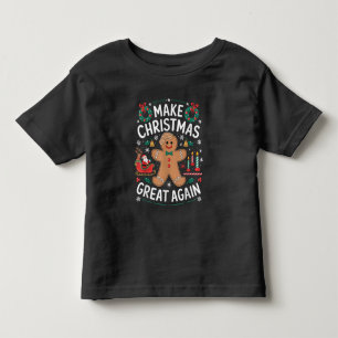 Trump Lebkuchenmann macht Weihnachten wieder großa Kleinkind T-shirt