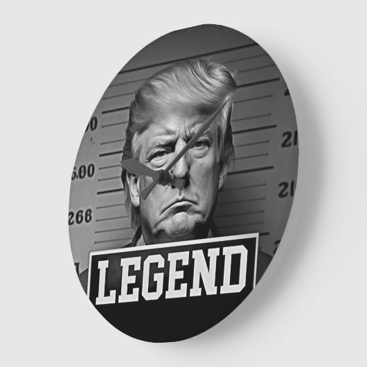 Trump Legend Große Wanduhr (Winkel)