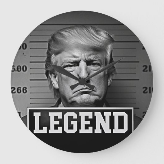 Trump Legend Große Wanduhr (Vorderseite)
