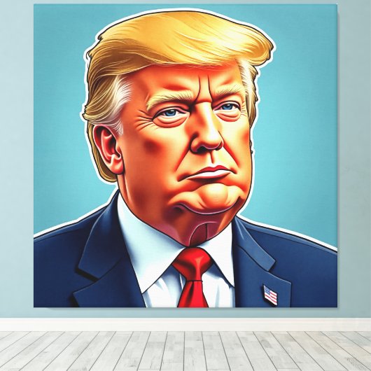 Trump Leinwanddruck (Insitu (Holzboden))